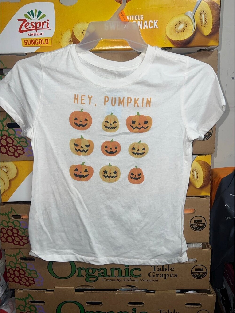 WOMENS Halloween pumpkin shirt size M